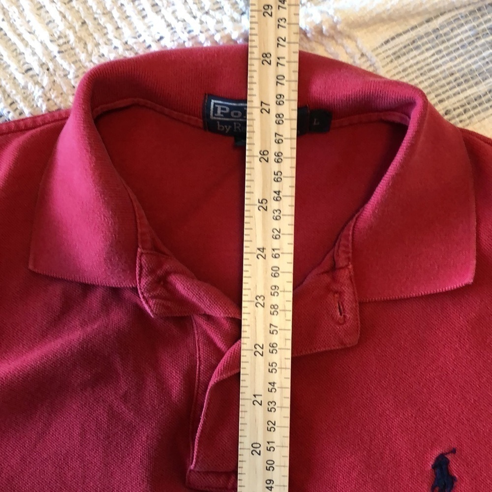 Polo By Ralph Lauren Mens Polo Sz L Red Short Sleeve Cotton Work Business Casual - Picture 7 of 7